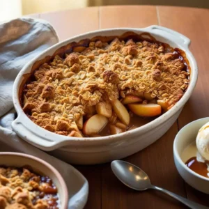 Apple Crisp Recipe With Oats And Melted Butter