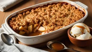 Simple Apple Crisp Recipe With Oats And Melted Butter