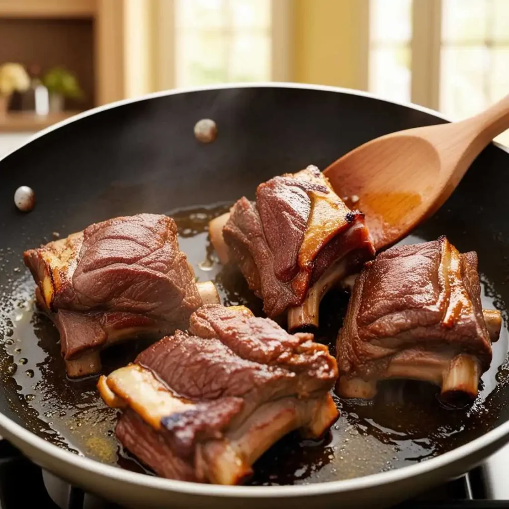 Easy braised short rib risotto with mushrooms 