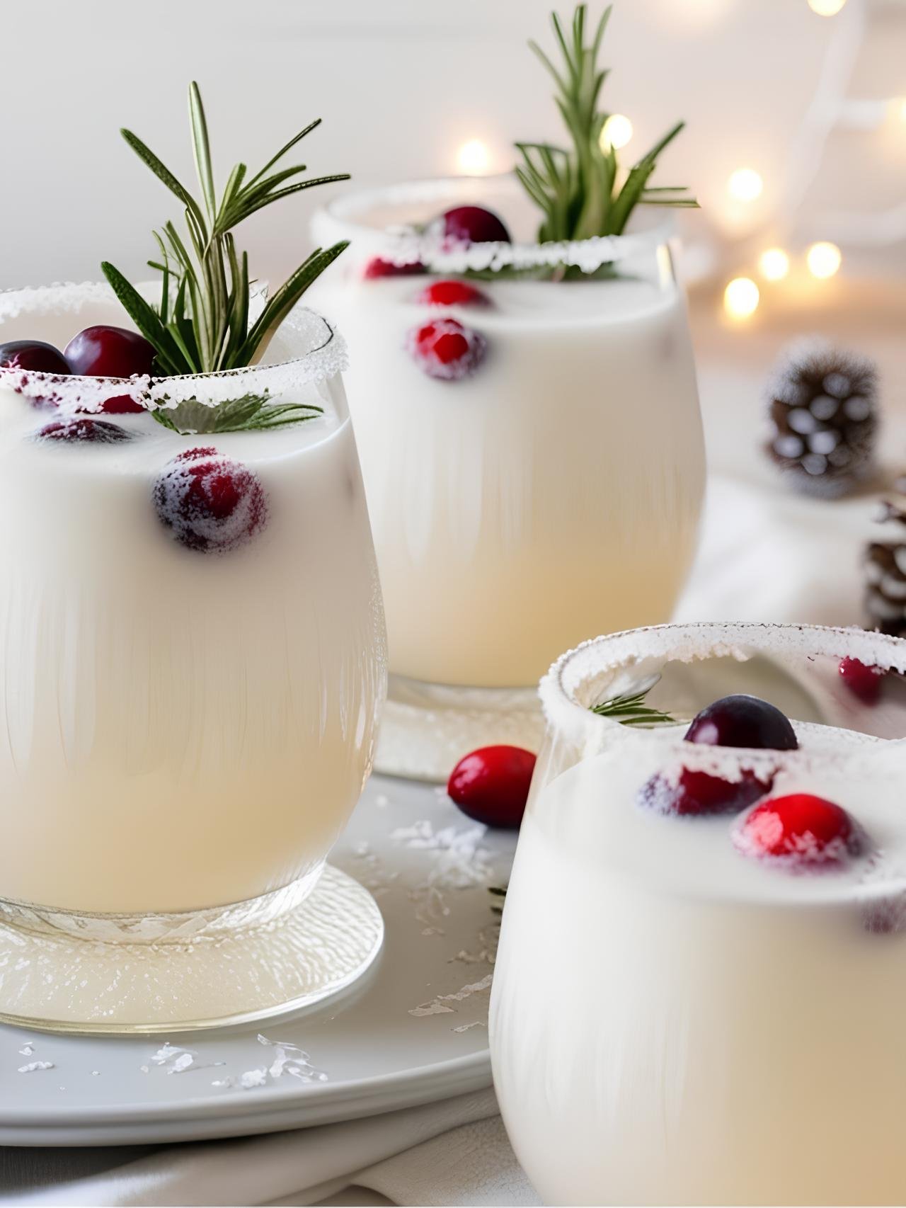 white Christmas punch recipe with coconut milk