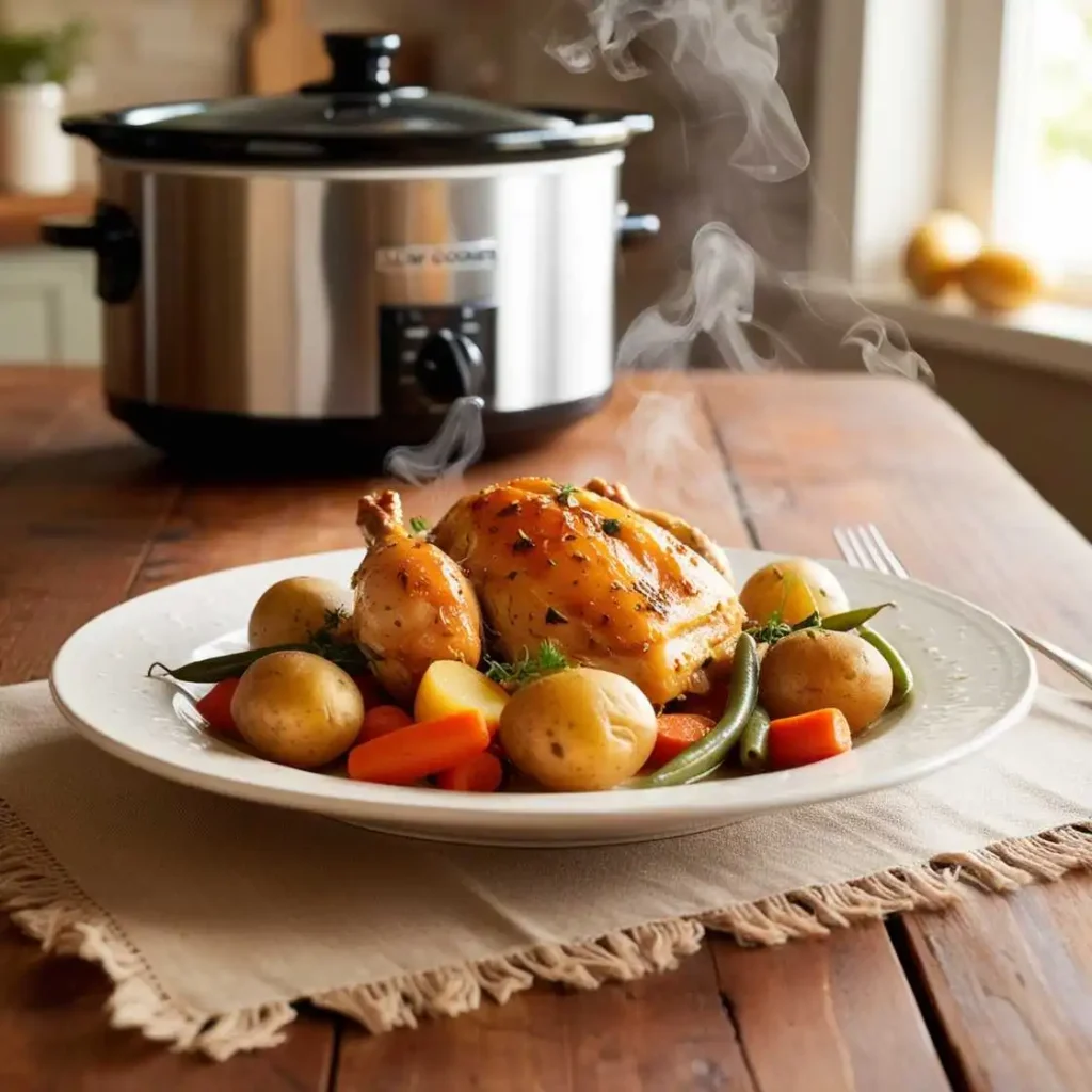 slow cooker chicken and potatoes