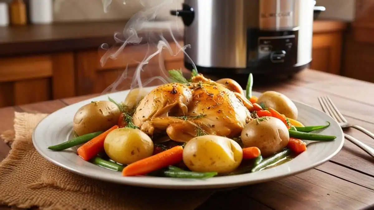 slow cooker chicken and potatoes