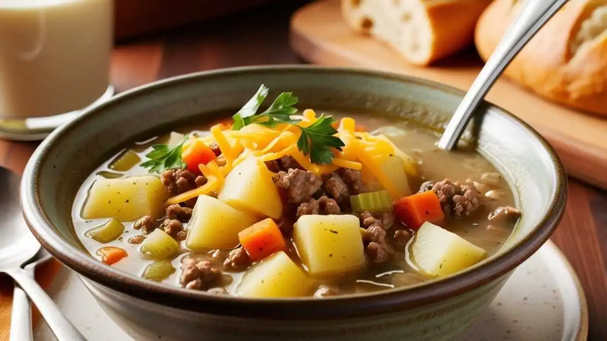 Hamburger Potato Soup Recipe