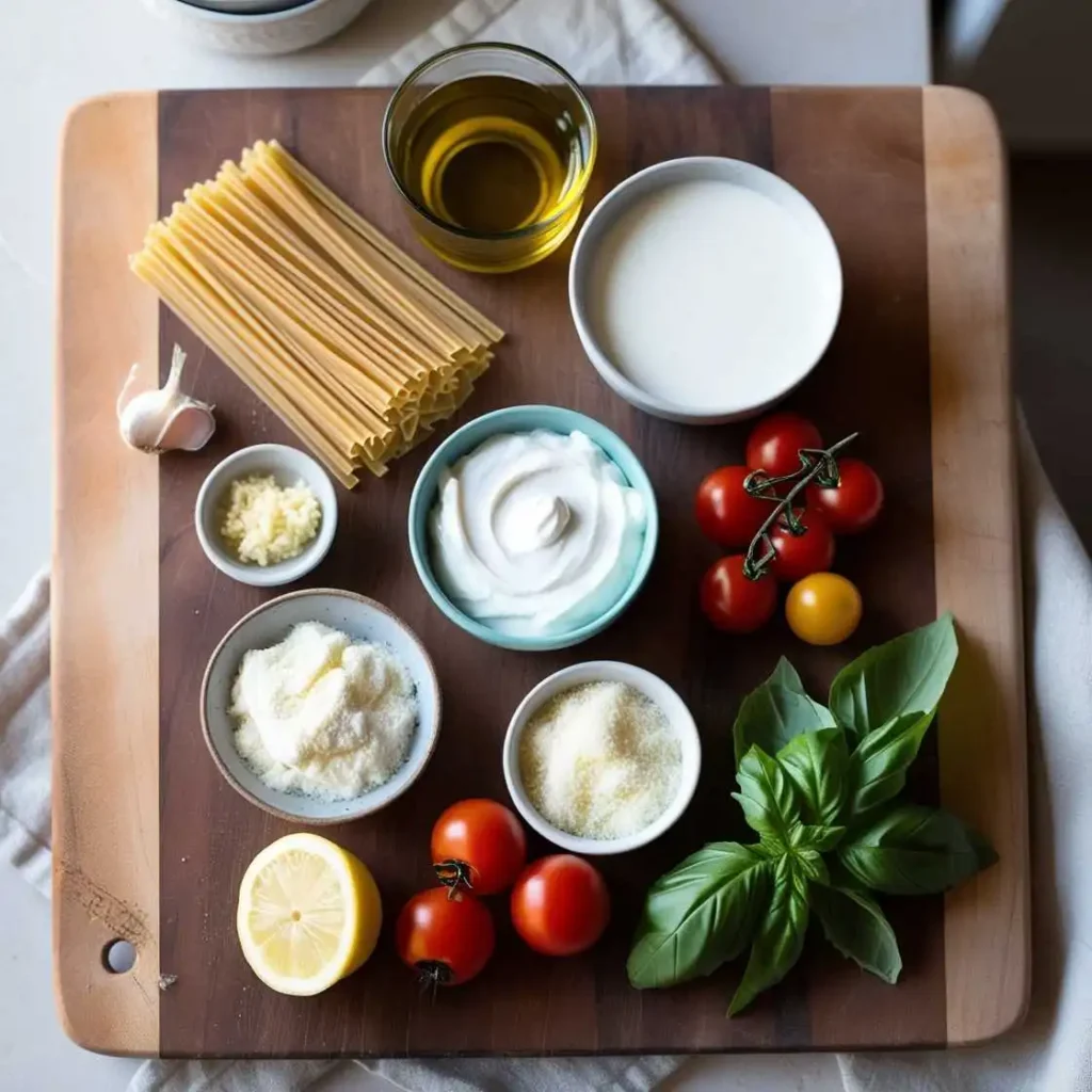 healthy creamy pasta recipe ingredients