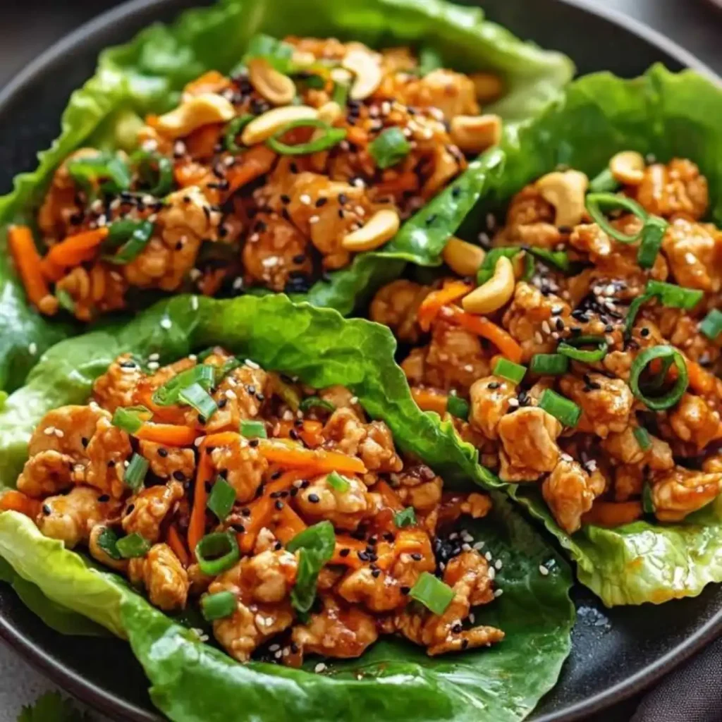 Savory Chicken Lettuce Wraps With Thai Chili Sauce