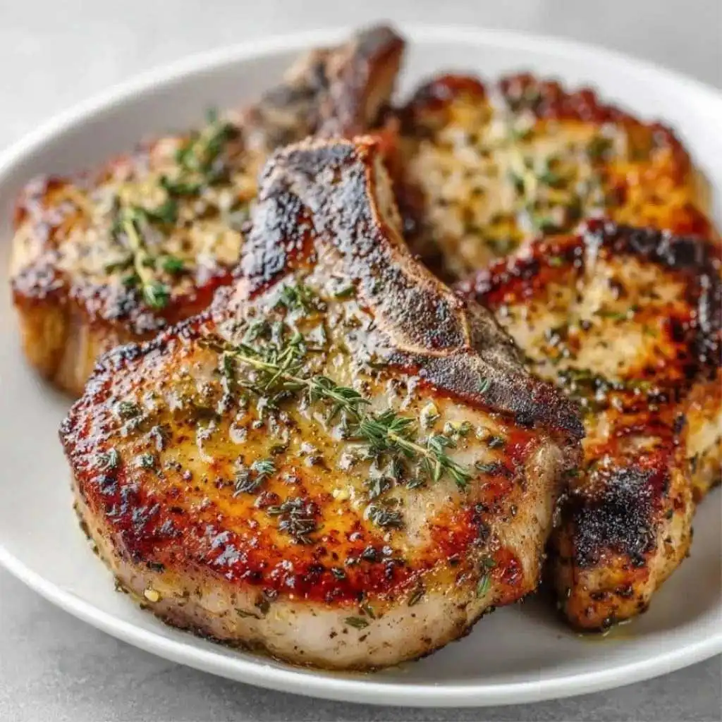 Garlic Thyme Pork Chops Recipe