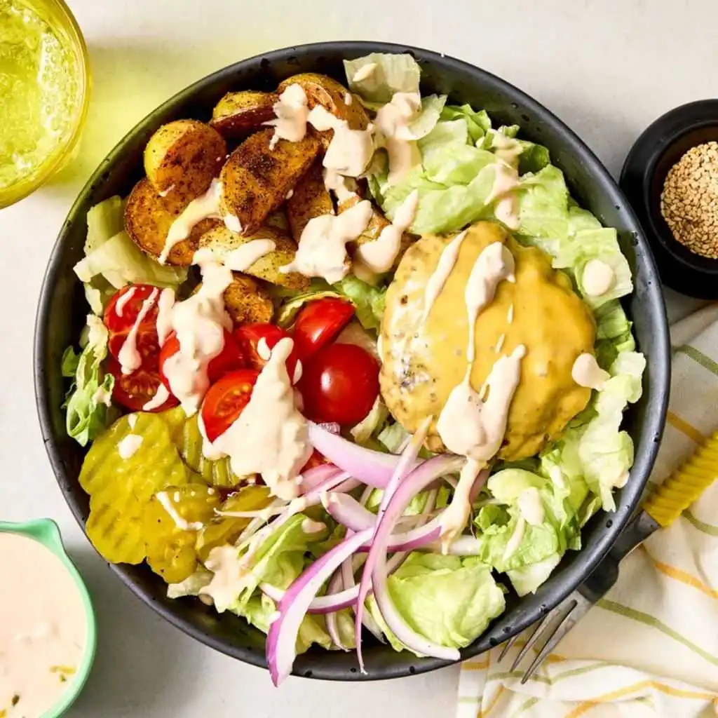 High-Protein Cheeseburger Salad