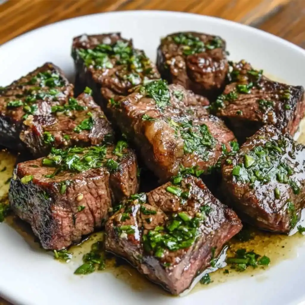 Steak Tips with Garlic Butter and Herbs