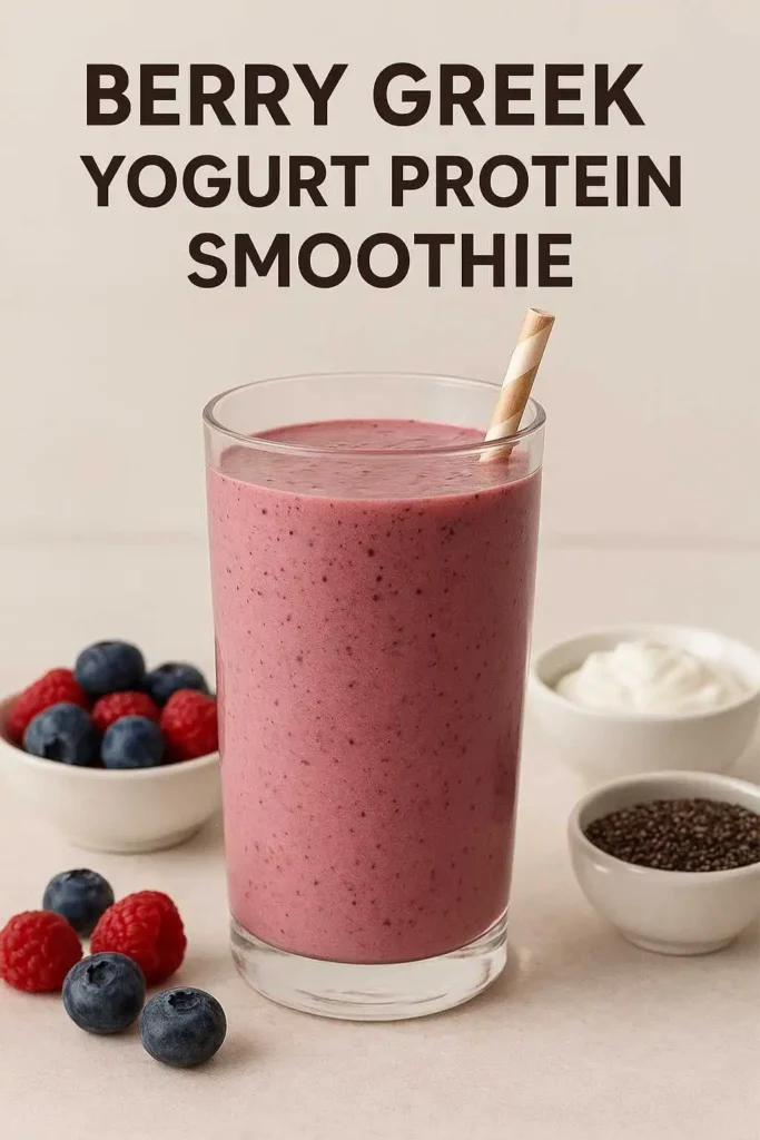 Berry Greek Yogurt Protein Smoothie