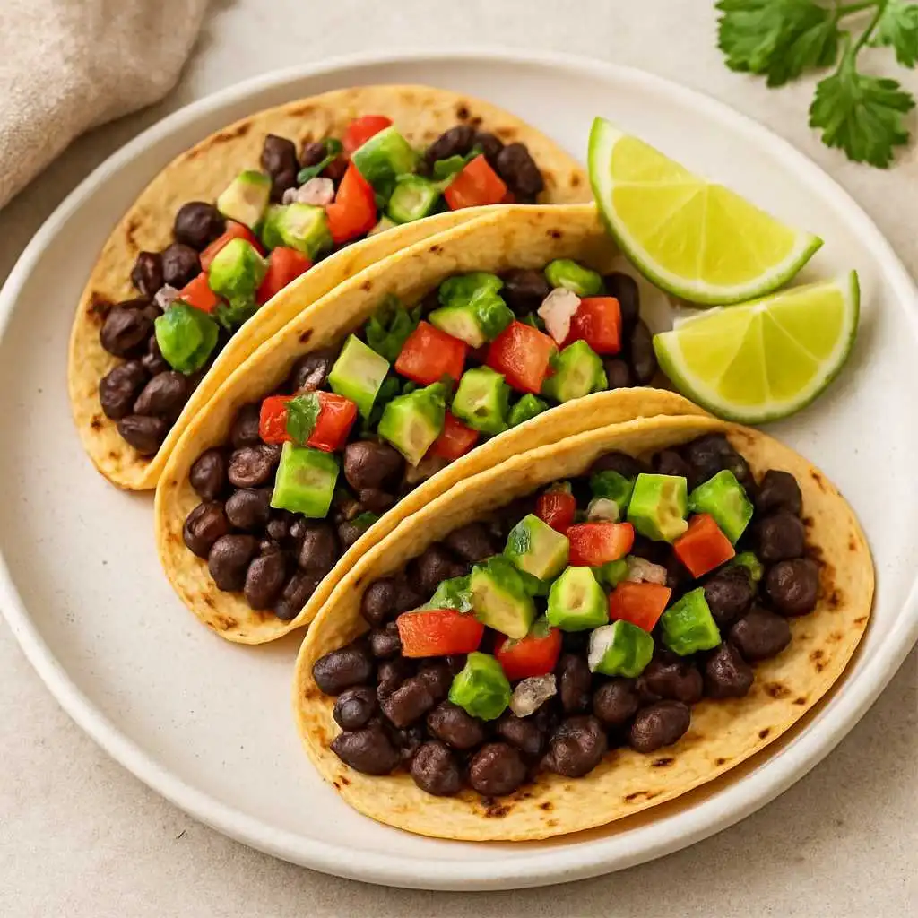 Black Bean Tacos with Avocado Salsa