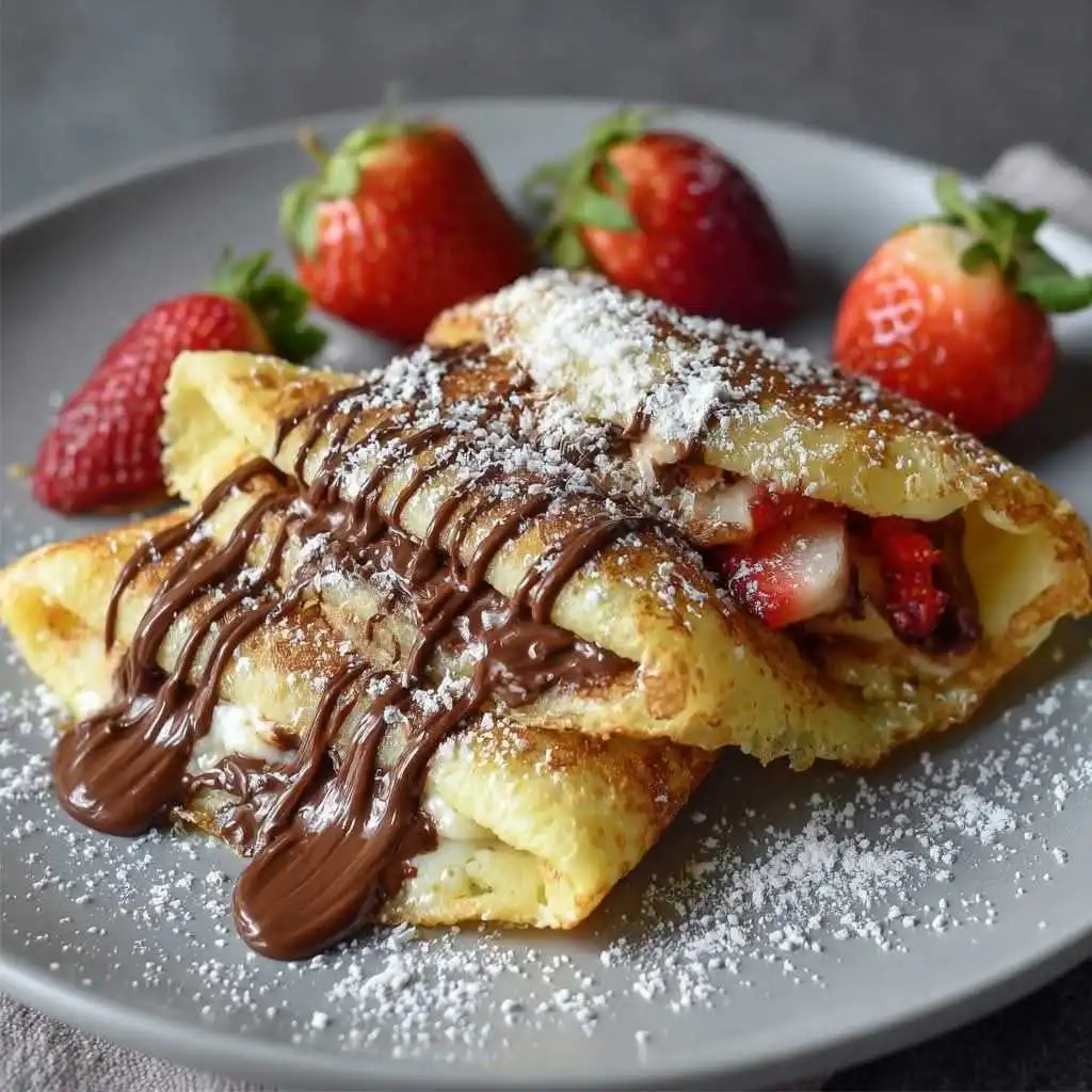 Nutella Stuffed Crepes