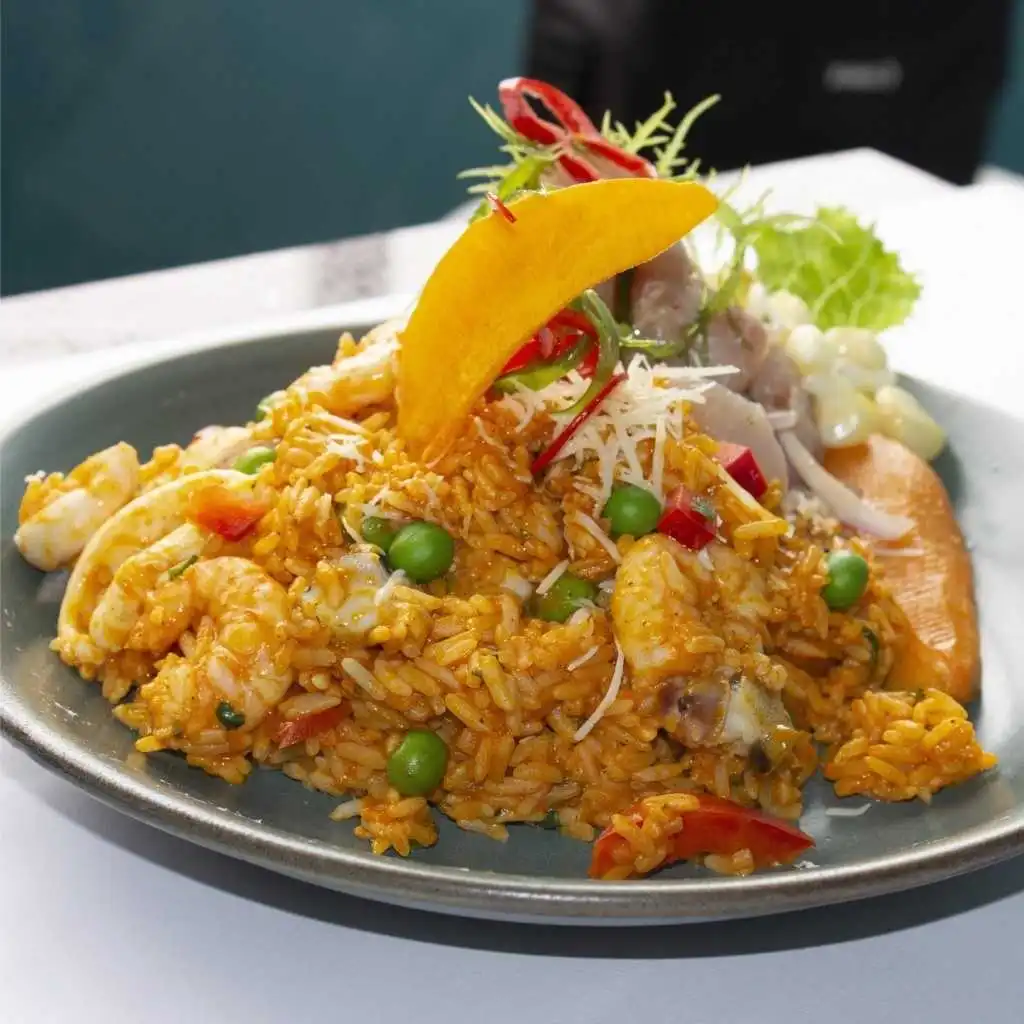 Peruvian Arroz Con Mariscos