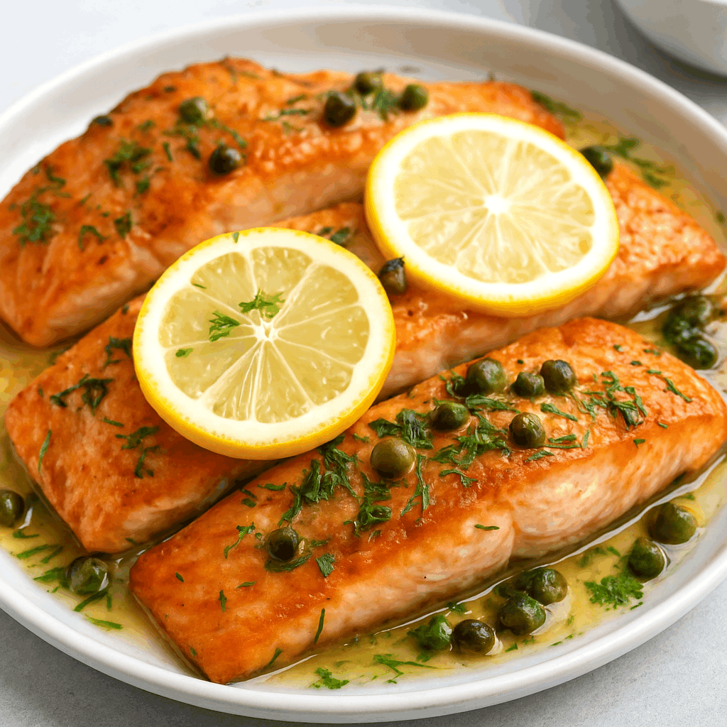 Salmon With Lemon Dill And Capers