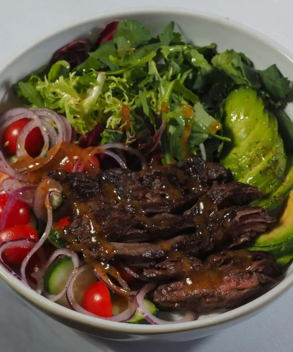 Glazed Steak Salad Bowl