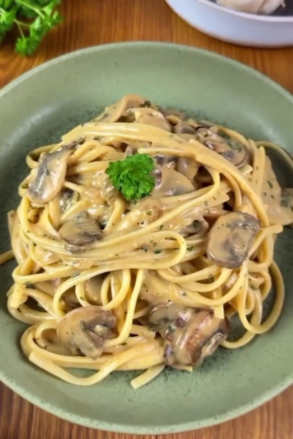 Pasta with Mushroom Cream Sauce